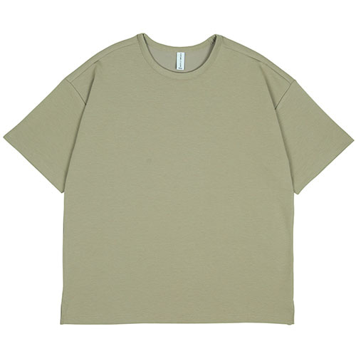 커스텀어클락 티셔츠 에센셜 오버핏 반팔 티셔츠 DARK BEIGE COOSTS147D.BEIGE