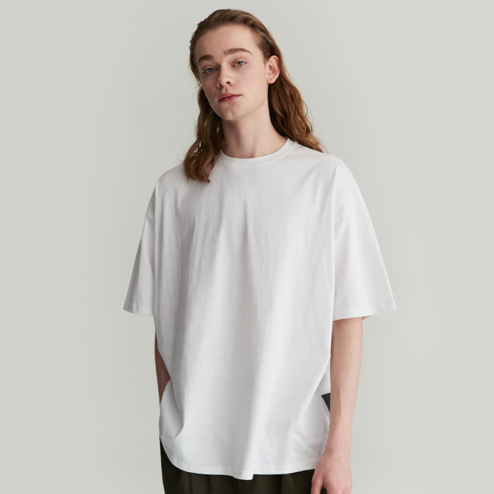 [친환경 오가닉 100%] 오가닉 코튼 숏 슬리브 티셔츠 화이트 COOSTS219WHITE