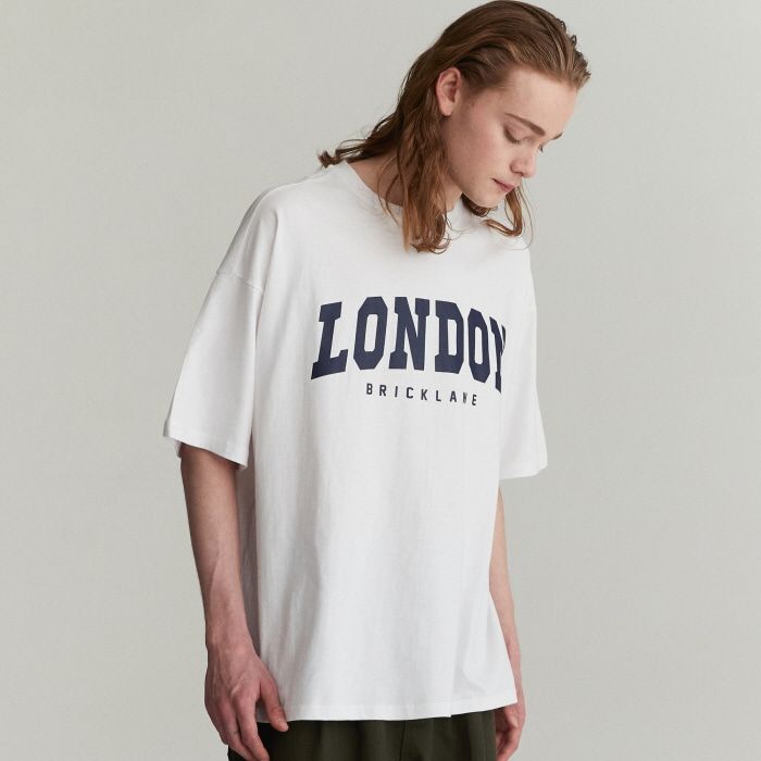 [친환경 오가닉 100%] 오가닉 코튼 런던 브릭 레인 숏 슬리브 티셔츠 화이트 COOSTS220WHITE
