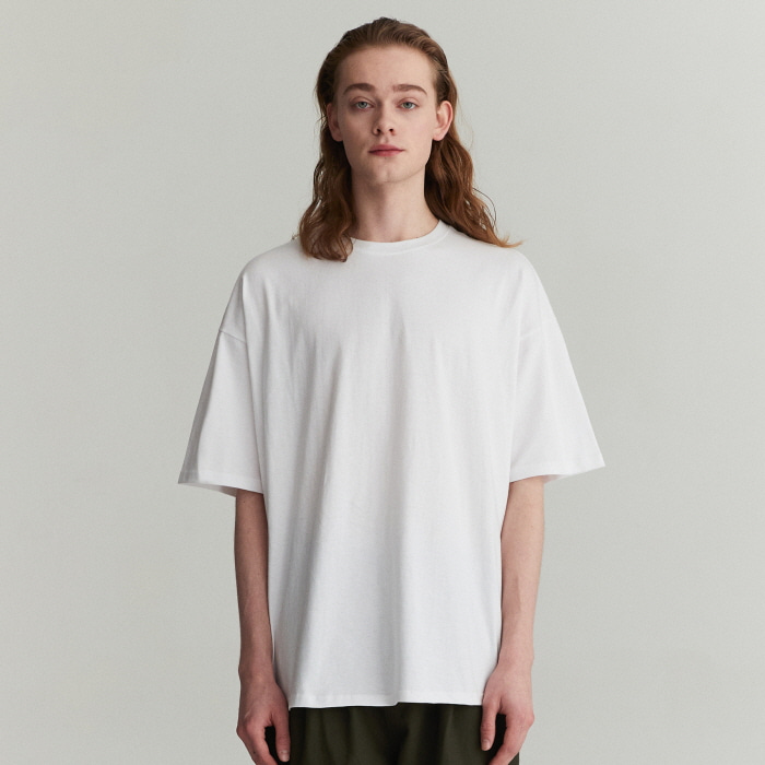 [친환경 오가닉 100%] 오가닉 코튼 숏 슬리브 티셔츠 화이트 COOSTS219WHITE