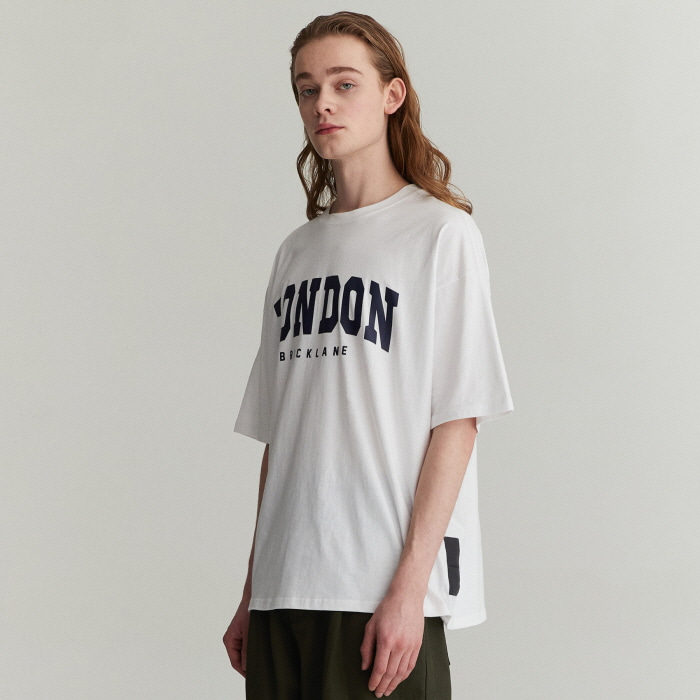 [친환경 오가닉 100%] 오가닉 코튼 런던 브릭 레인 숏 슬리브 티셔츠 화이트 COOSTS220WHITE