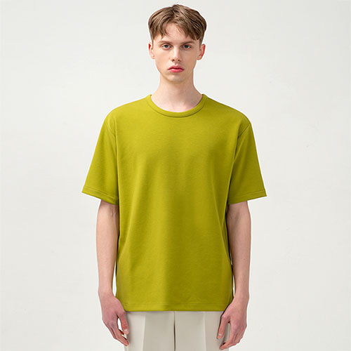 커스텀어클락 티셔츠 에센셜 릴렉스 핏 반팔 티셔츠 AVOCADO