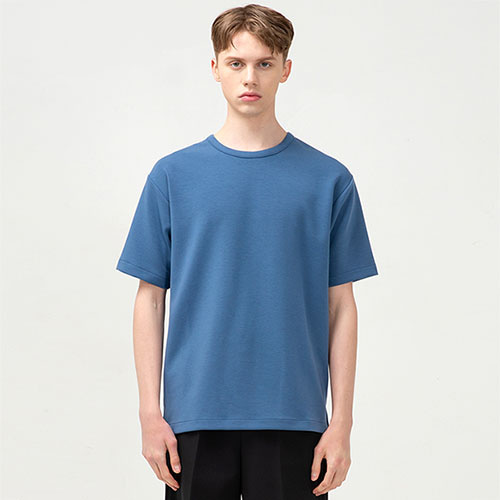 커스텀어클락 티셔츠 에센셜 릴렉스 핏 반팔 티셔츠 DARKBLUE COOSTS146D.BLUE