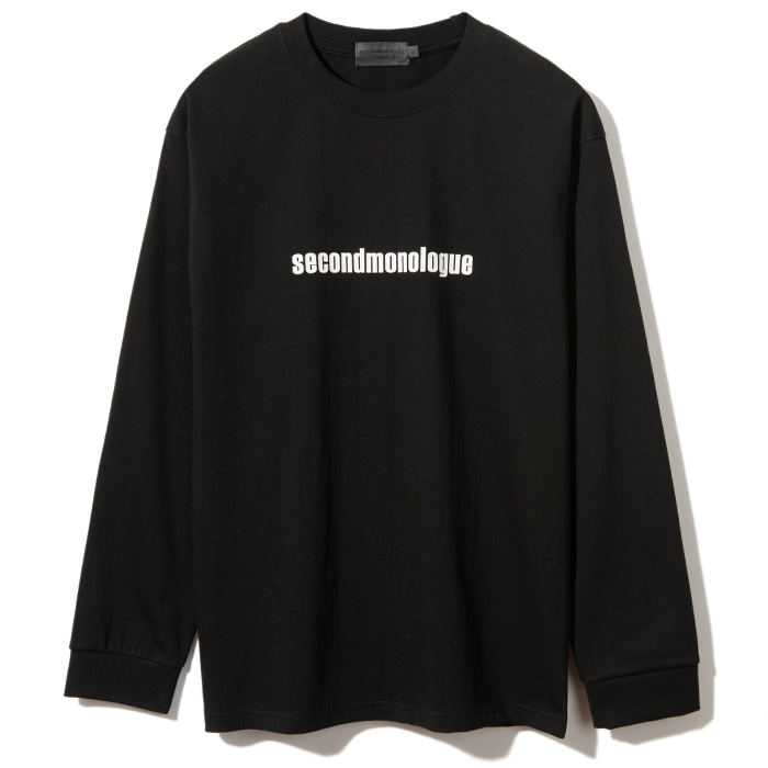 세컨모놀로그 맨투맨 SM 3L 로고 스웨트 셔츠 BLACK COOSTS180BLACK